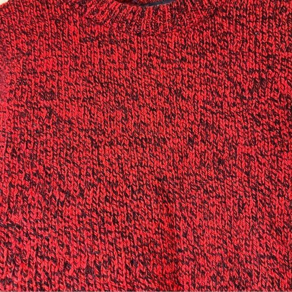 Land’s End Red Wool Blend Crewneck Sweater Men’s Large Long - Picture 4 of 11